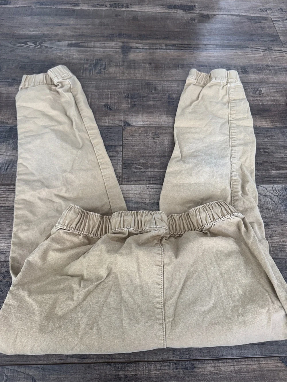 Set of 2 Gap Kids Size M Boys Khaki Drawstring Elastic Pants Used for Uniforms